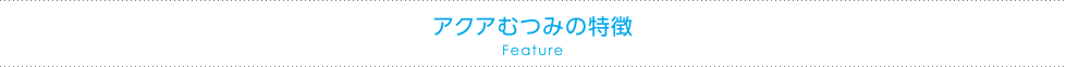 アクアむつみの特徴 Feature